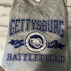 Gildan Gray and Blue Gettysburg Battlefield Tee